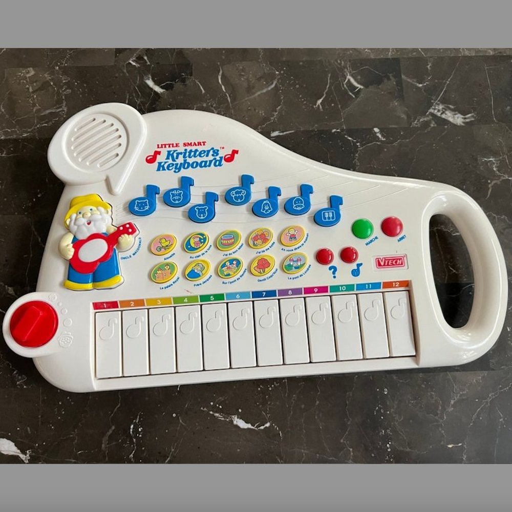RARE Vintage 1991 Vtech Little Smart Kritters Keyboard Musical Toy Piano Old McD